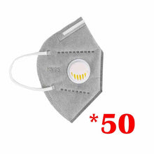 Load image into Gallery viewer, Black KN95 Mask Mouth Caps FFp3 Face Mask Cotton Mouth Masks Valved KN95 Dust Protective FFP2 Masks 6 Layer Face Mascarillas