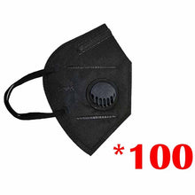 Load image into Gallery viewer, Black KN95 Mask Mouth Caps FFp3 Face Mask Cotton Mouth Masks Valved KN95 Dust Protective FFP2 Masks 6 Layer Face Mascarillas
