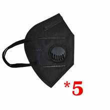 Load image into Gallery viewer, Black KN95 Mask Mouth Caps FFp3 Face Mask Cotton Mouth Masks Valved KN95 Dust Protective FFP2 Masks 6 Layer Face Mascarillas