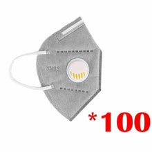 Load image into Gallery viewer, Black KN95 Mask Mouth Caps FFp3 Face Mask Cotton Mouth Masks Valved KN95 Dust Protective FFP2 Masks 6 Layer Face Mascarillas